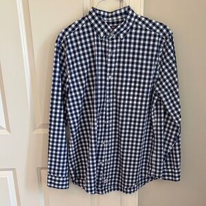 Vineyard Vines Navy and White Gingham Men's Shirt